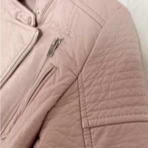 Mauve leather star jacket